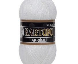 Yarn Kartopu Ak-Simli K010