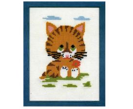 Children's embroidery in a matting kit No 705